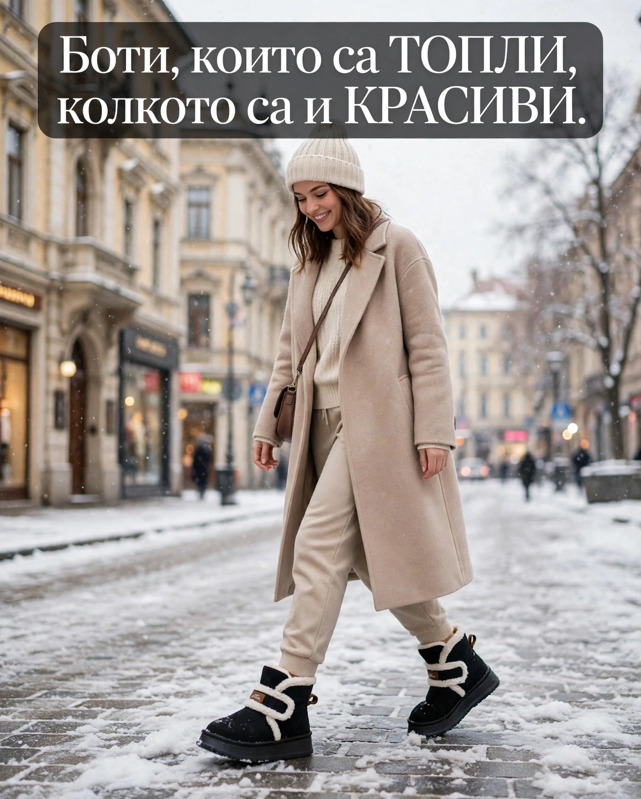 Дамски боти с топла пухкава изолация - Image 4