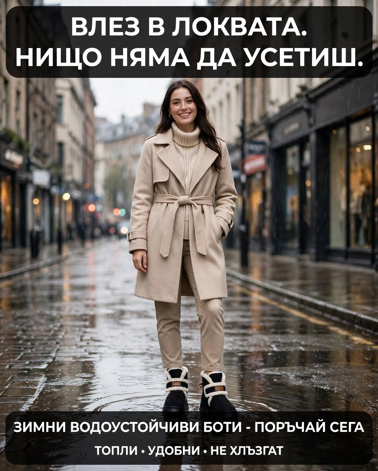 Дамски боти с топла пухкава изолация - Image 5